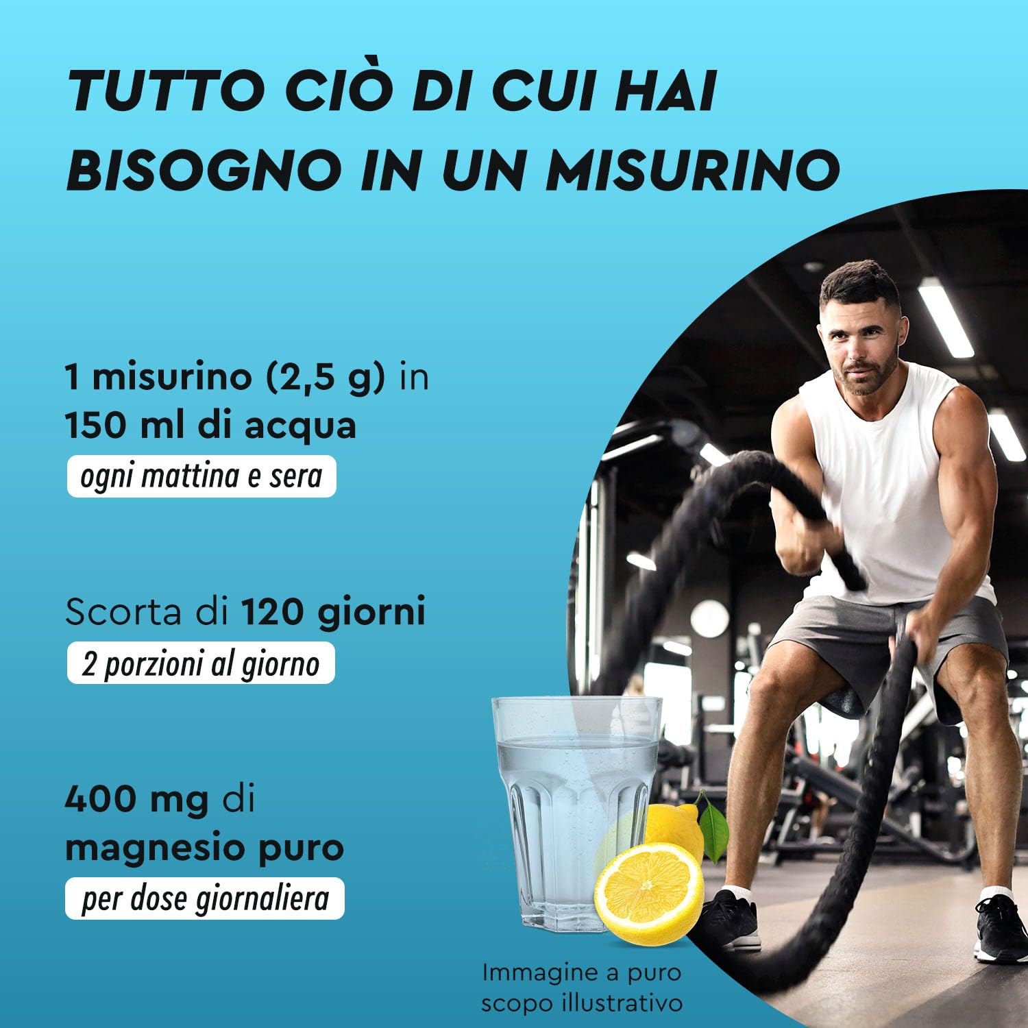 Magnesio Completo in Polvere 600g, Eletto PRODOTTO DELL'ANNO 2025, Bisglicinato, Citrato, Malato ad alto Dosaggio, Facile da sciogliere, Per Muscoli, Nervi, Equilibrio elettrolitico, Sapore di Limone