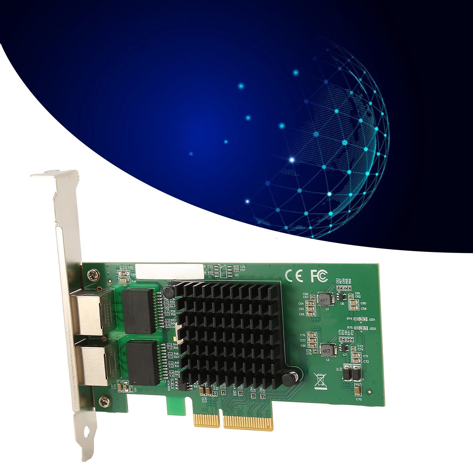 SIXRUN Karta Sieciowa Serwerowa PCIe X4, 10/100/1000Mbps
