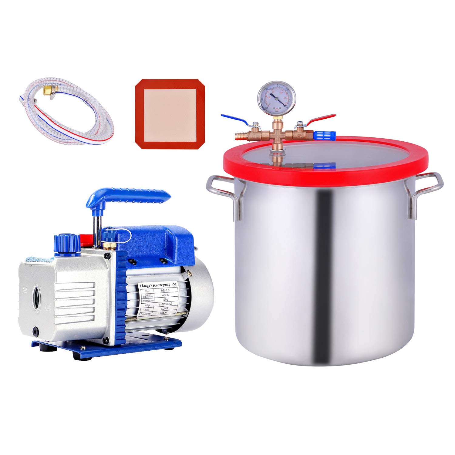 Buy 3 Gallon Vacuum Chamber, Heavy Duty Stainless Steel Desing Chamber