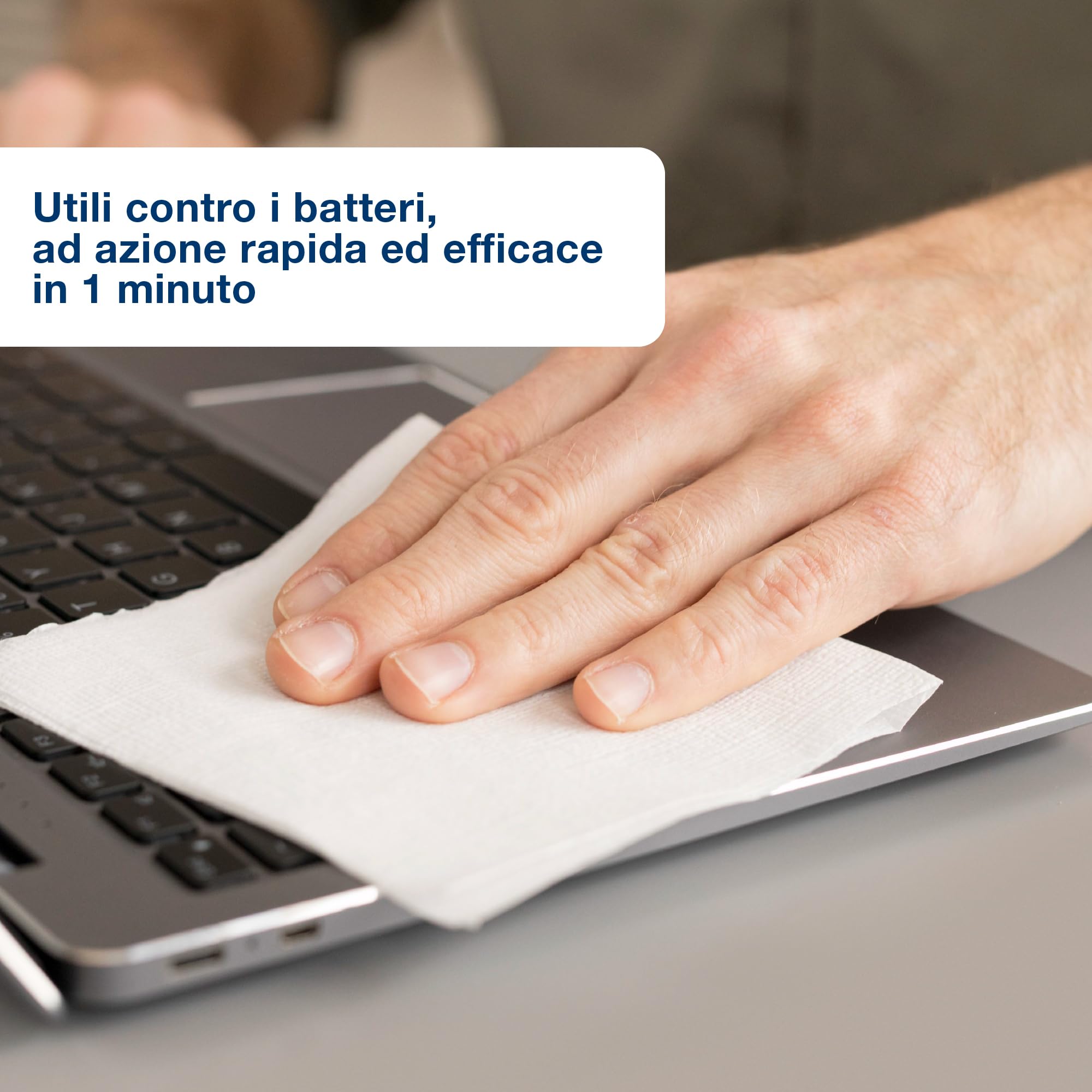 Germo Q360 - Fazzolettini Disinfettanti, Barattolo da 100 Salviettine
