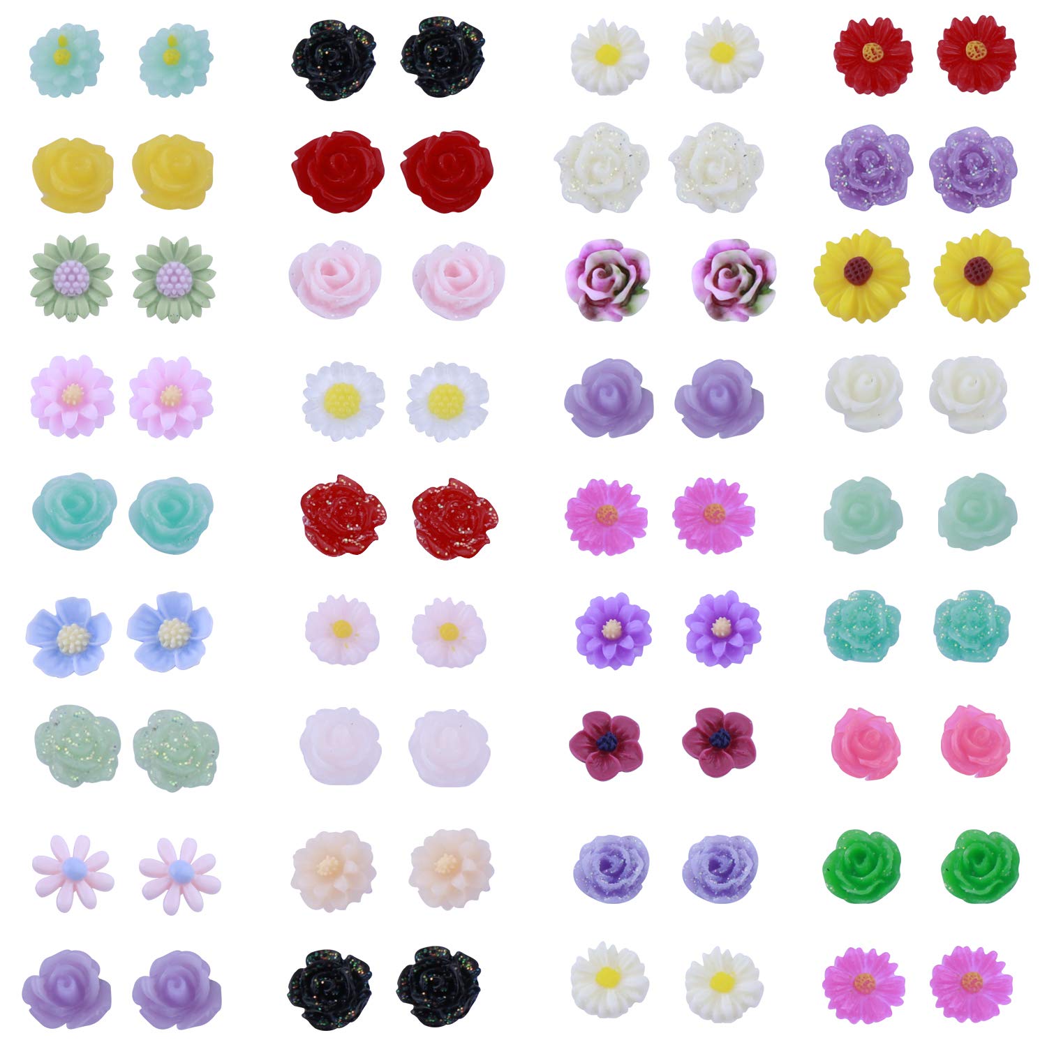 SILVER SHINE Stud Earring Stylish Multicolor Multi Flower Designes Set Of 36 Earrings for girls (B08QFDZ9F8) Amazon Price History, Amazon Price Tracker