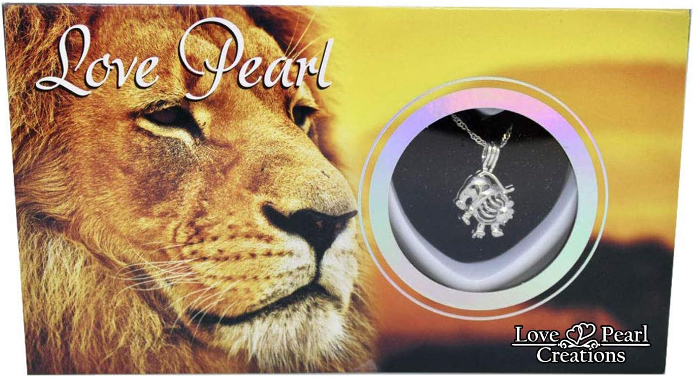 Love Pearl Creations Animals Wish Kit with Pendant Necklace (Lion)