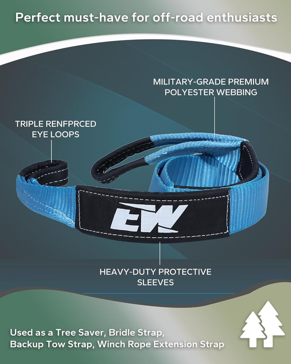 NIXFACE Offroad Recovery Kit Bundle – 10 Ton Snatch Block Pulley, Tree Saver, Soft Shackles & D-Ring Shackles