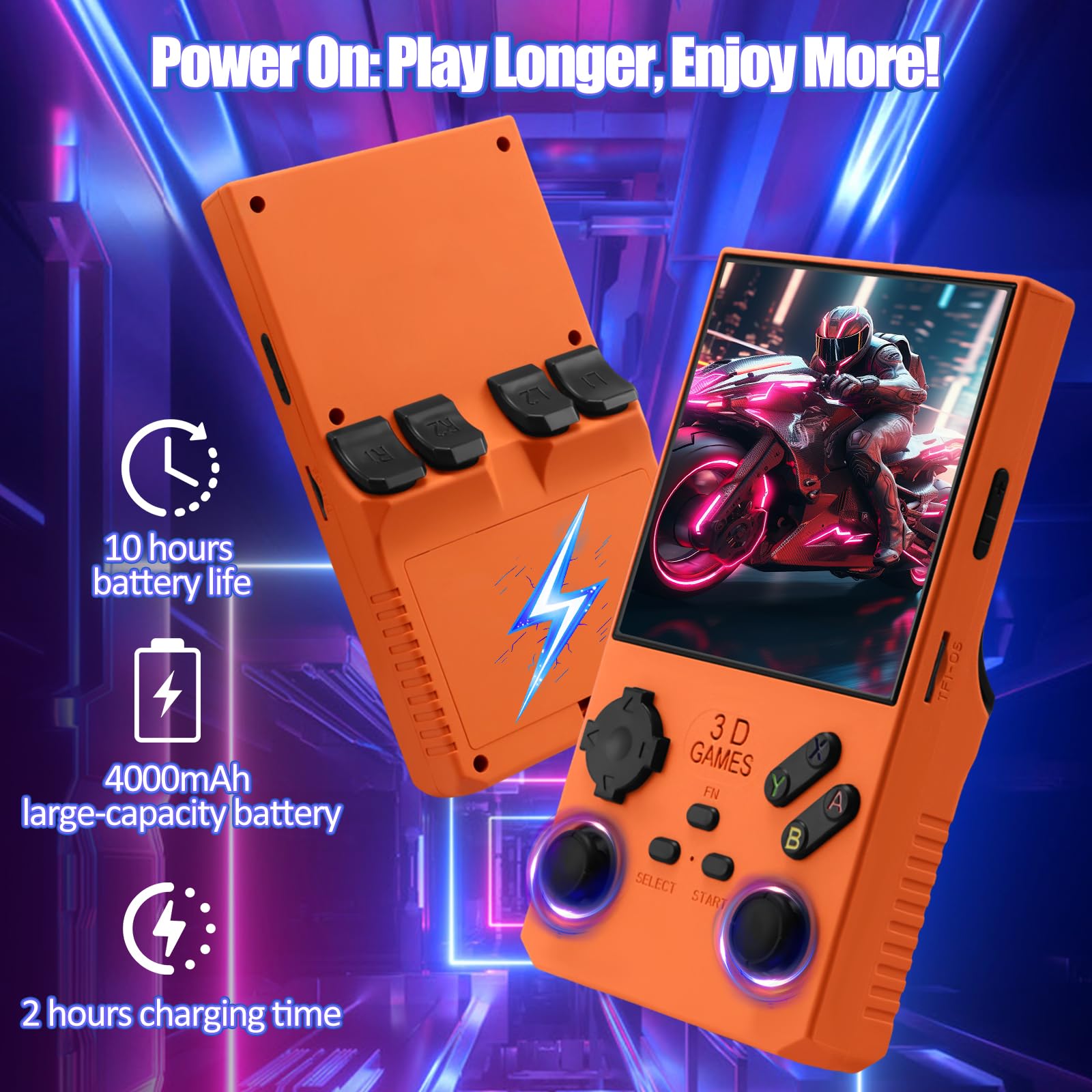 2025 Console di gioco portatile retrò V40 MAX con 256G integrato 20000+ giochi classici, schermo 4K HD IPS da 4,0 pollici sistema open source Linux, batteria da 4000 mAh, console portatile per
