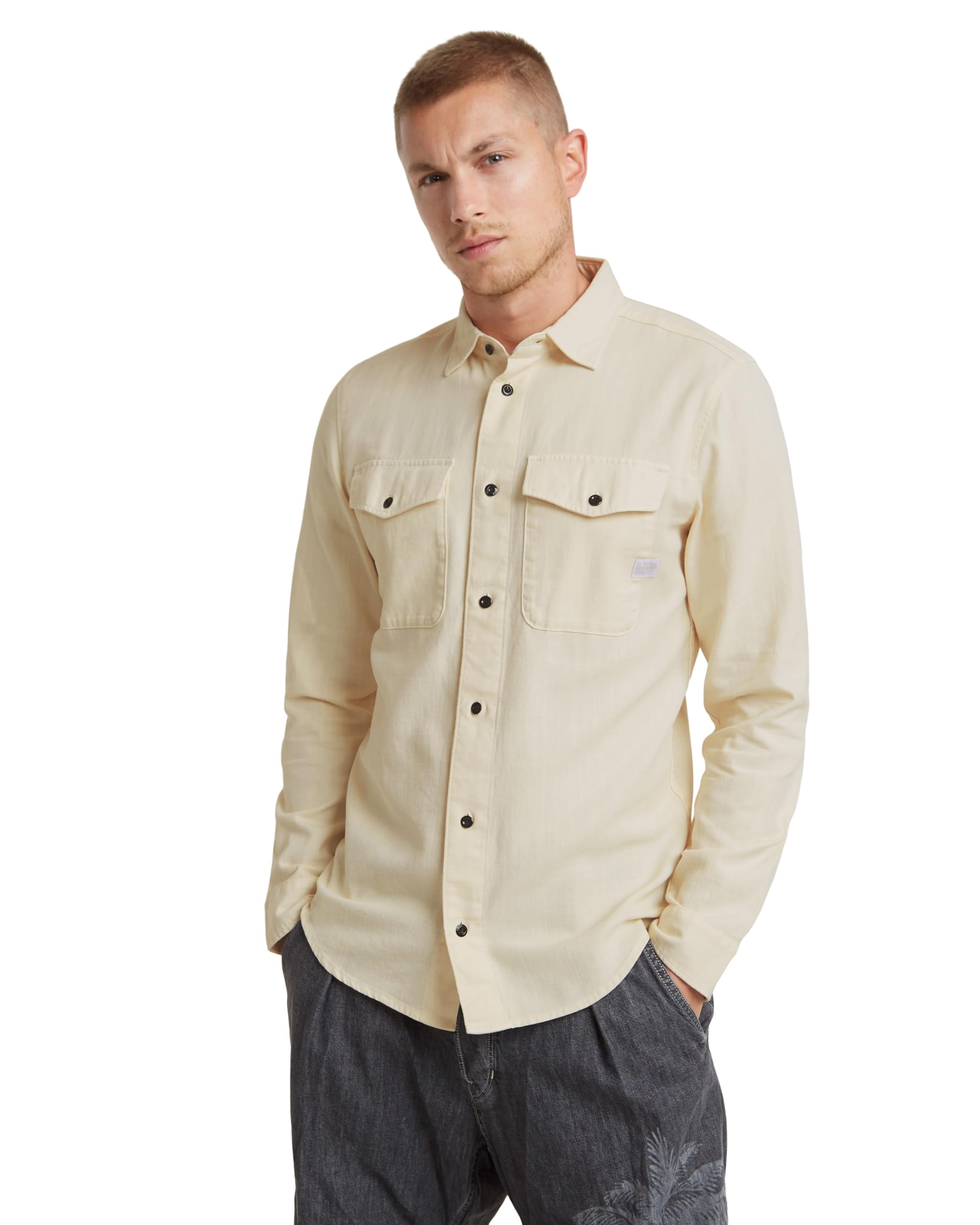 G-Star Men's Marine Slim Shirt, Beige/khaki (ecru gd D24963-D454-C487), M