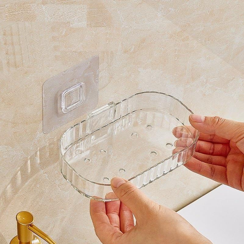 ENTREXA Self Adhesive Soap Holder Stand Self Draining Soap Dish Holder Soap Box for Shower for Bathroom, Kitchen, Bathtub, Wash basins Bathroom Accessories Keep Soap Bars Dry and Clean Pack of - (5) (B0CW3GP4P3) Amazon Price History, Amazon Price Tracker
