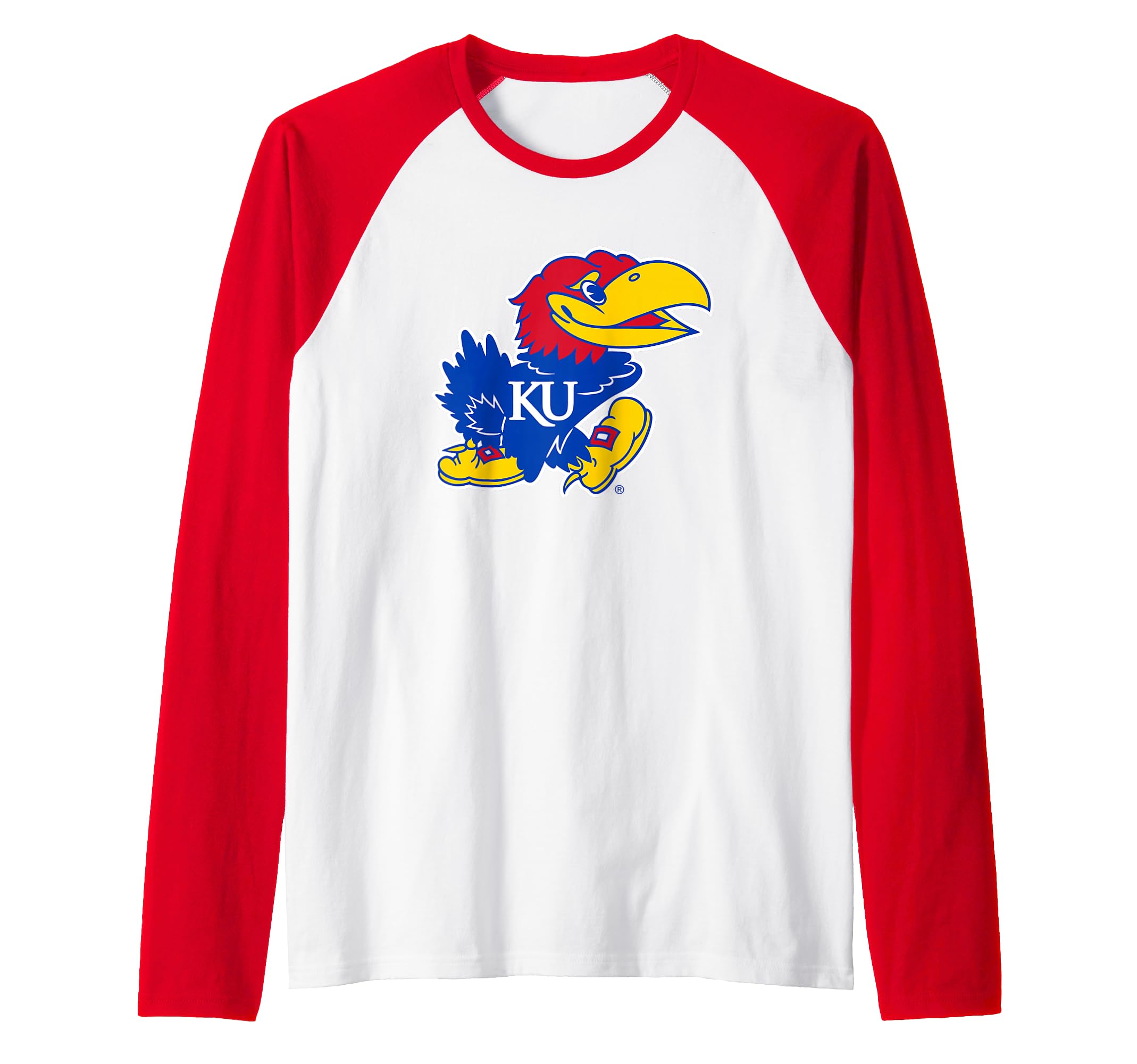 Kansas Jayhawks Icon Officially Licensed Raglan Baseball Tee
