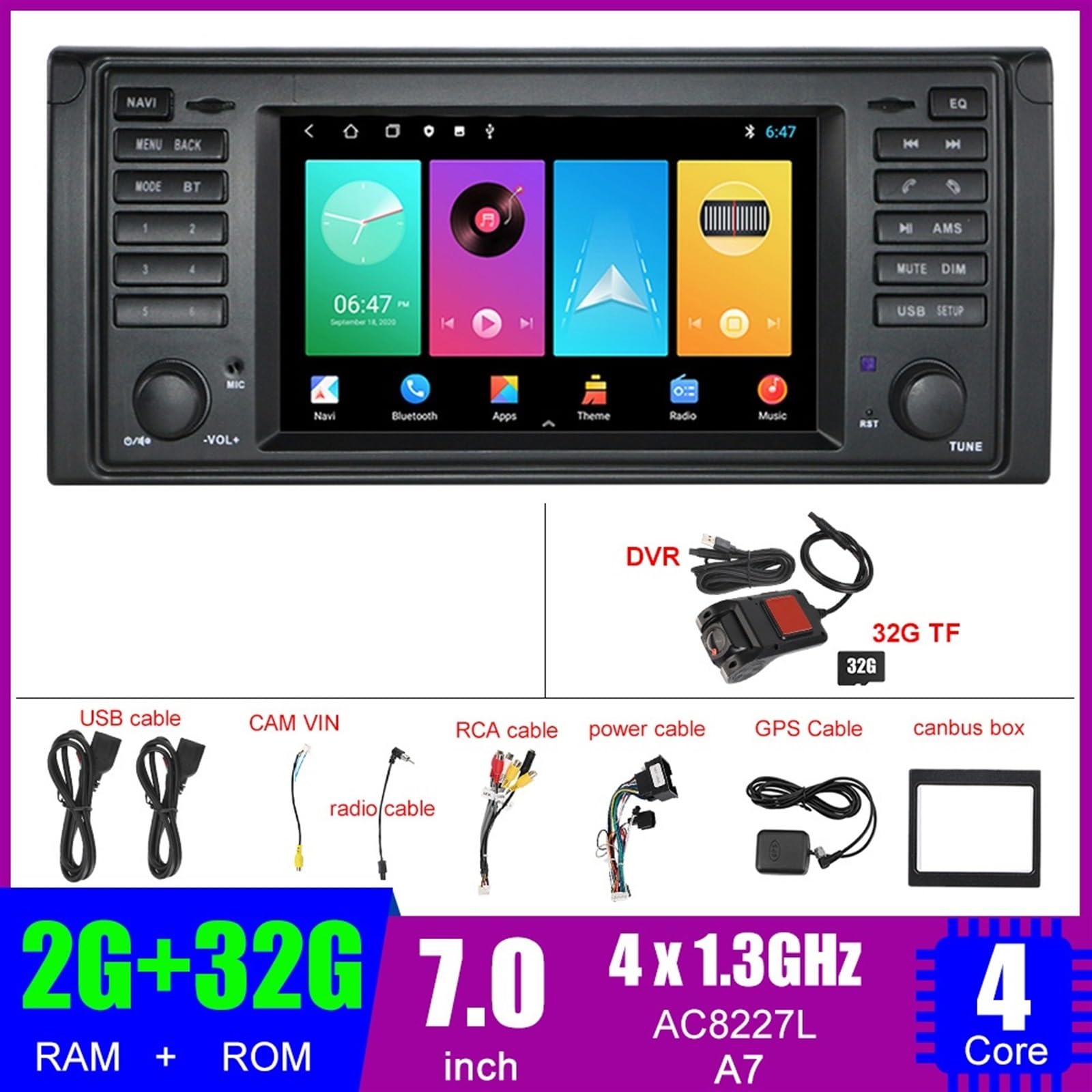 Nawigacja satelitarna Auto Audio Nawigacja GPS Nadawca FM(2G 32G DVR)