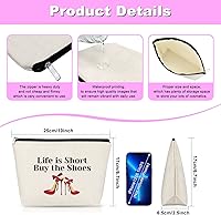 Vista 2 de Regalo para amantes de los zapatos, regalos de cumpleaños para amigas, bolsa de maquillaje, regalo de moda para mujeres, regalo de amistad