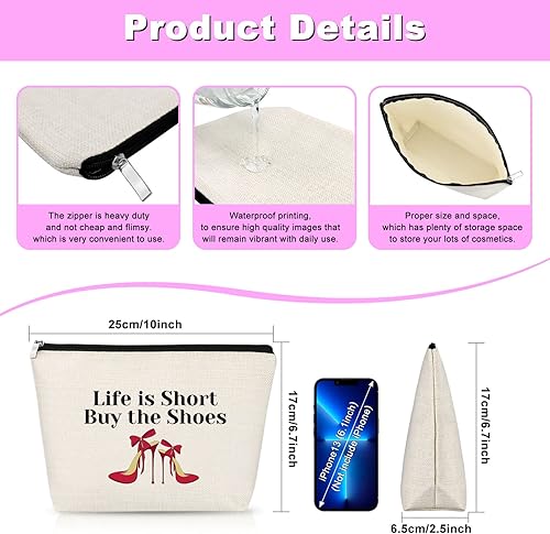 Miniatura 2 de Regalo para amantes de los zapatos, regalos de cumpleaños para amigas, bolsa de maquillaje, regalo de moda para mujeres, regalo de amistad para