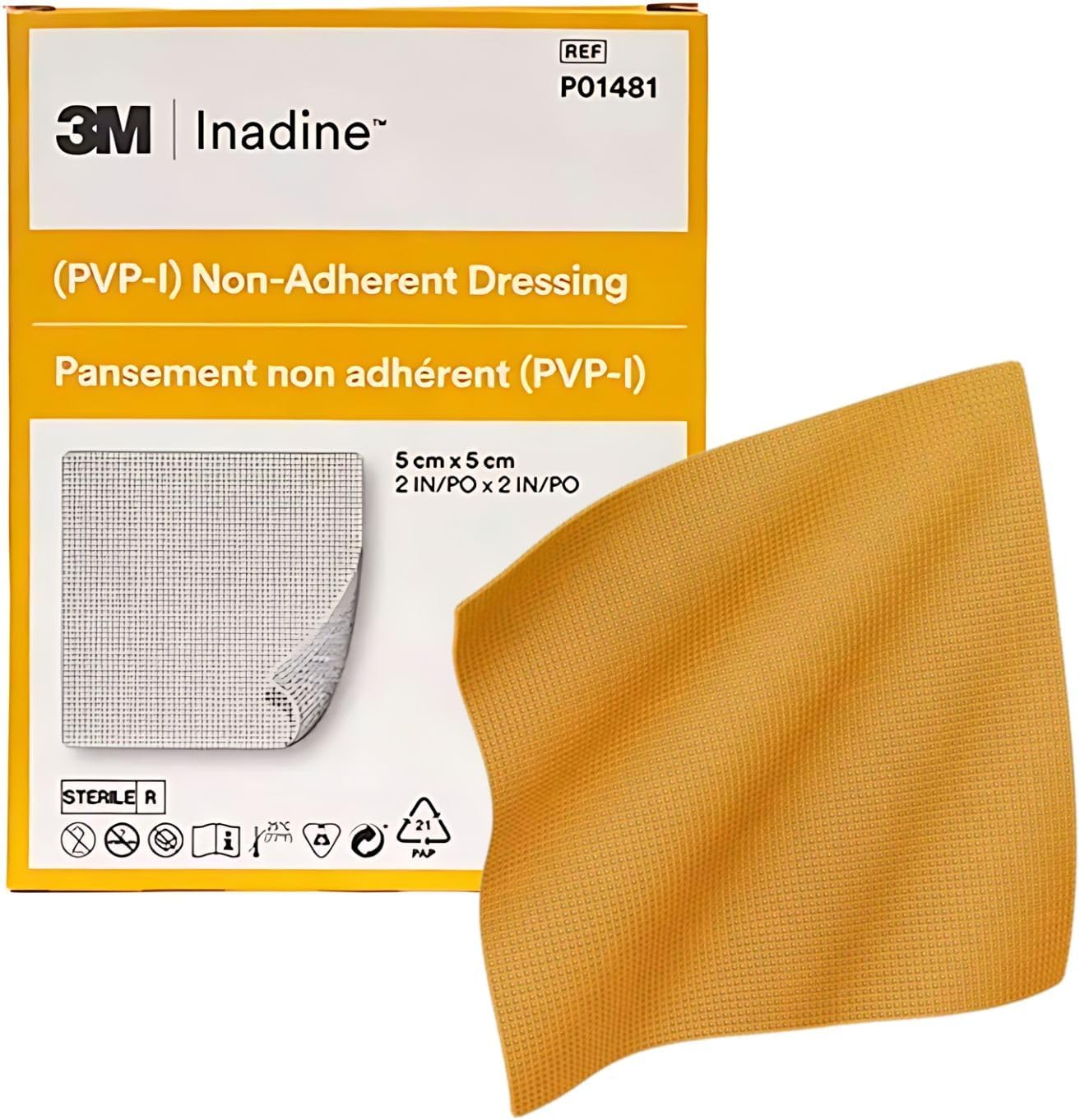 Inadine 5cm x 5cm Box of 25 - REF: 1481