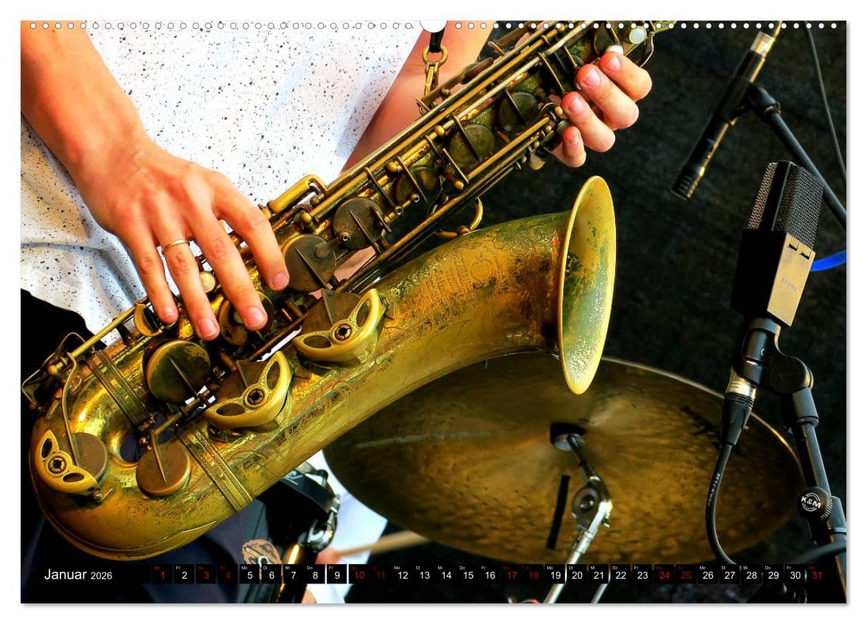 Jazz pur (Wandkalender 2026 DIN A2 quer), CALVENDO Monatskalender: Atmosphärische Entdeckungsreise durch die Welt der Jazzmusik (CALVENDO Kunst)