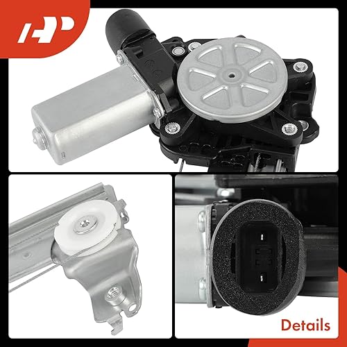 Miniatura 6 de A-Premium Elevalunas eléctrico con motor (2 pines) compatible con Honda Accord 2008-2012 Crosstour 2012-2014 lado del pasajero trasero