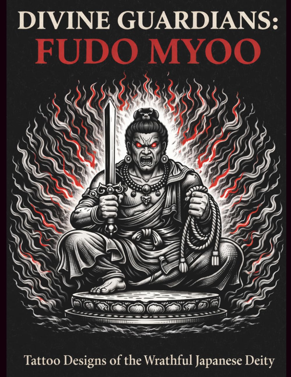 DIVINE GUARDIANS: FUDO MYOO: Tattoo Designs of the Wrathful Japanese Deity | Blackwork Tattoo Flash Collection for Artists and Inspiration (Japanese Tattoo Design Series)