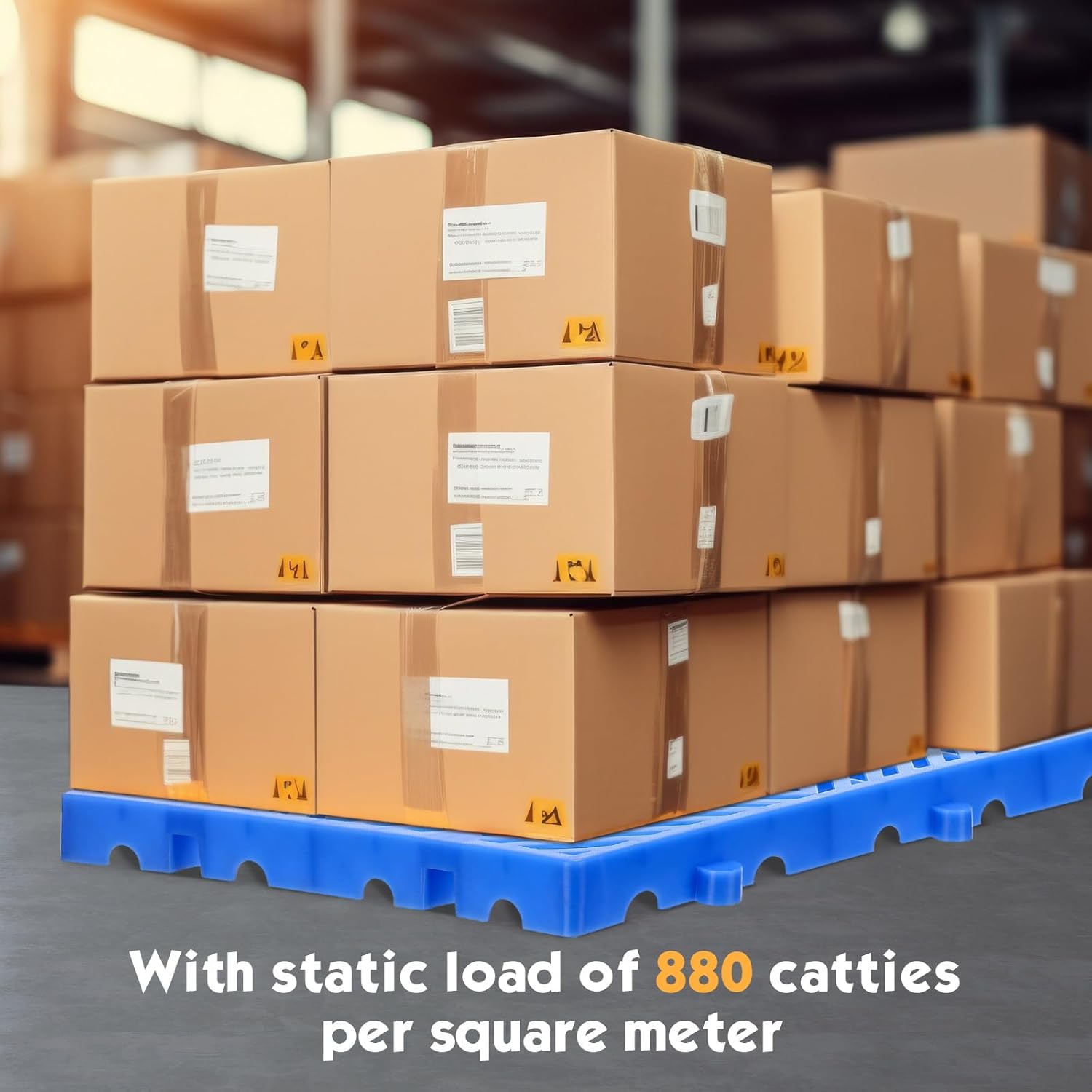 16 Pcs Plastic Pallets Lightweight Moisture-Proof Floor Waterproof Storage Grid Pad Grid Ventilation Pallet for Garage Supermarket Outdoor Basement, 23.62 x 11.81 x 1.18 inches