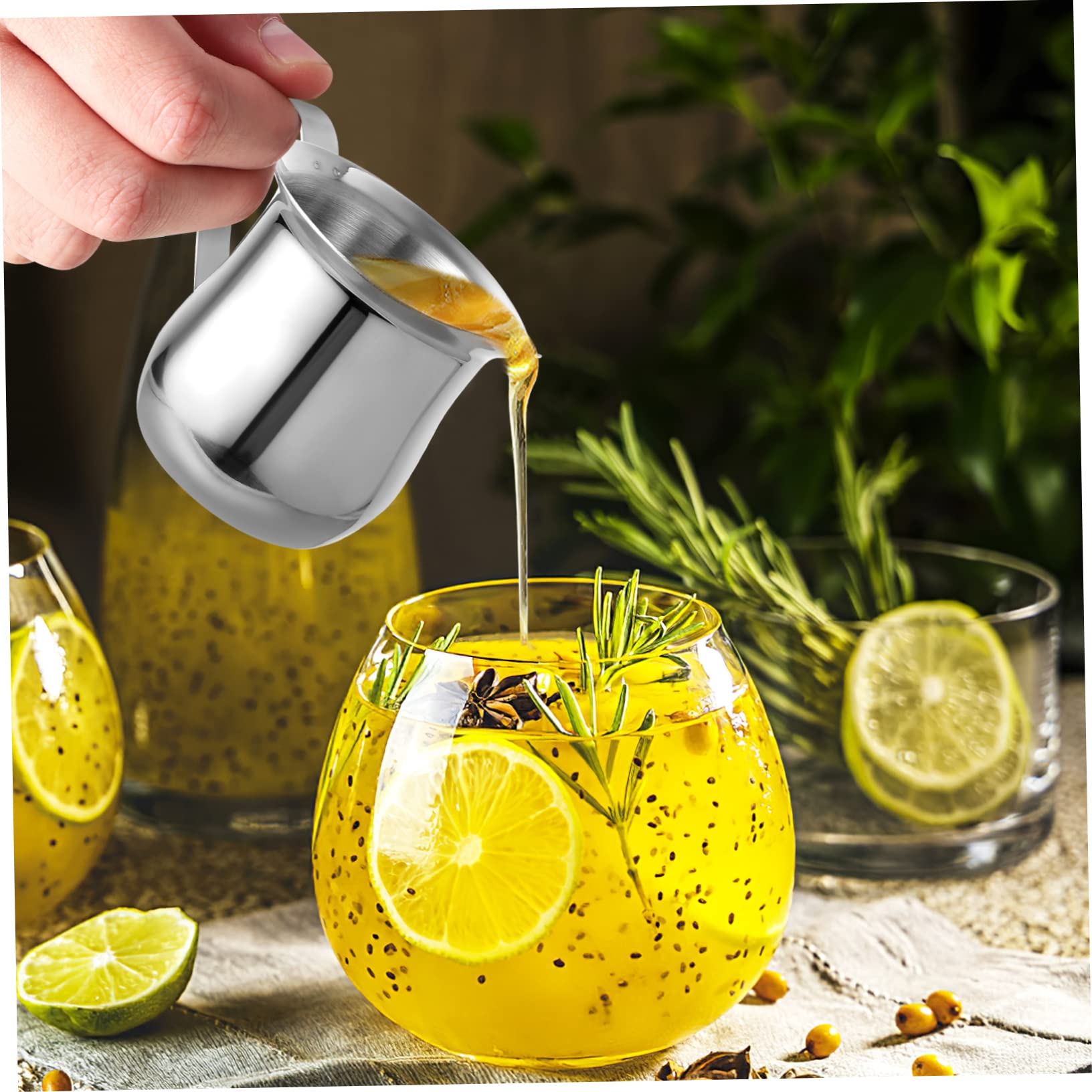 DOITOOL 9 Piezas Jarra de Leche Inoxidable Taza Espumadora para Café Espresso con Diseño de Precisa y Mango Ergonómico