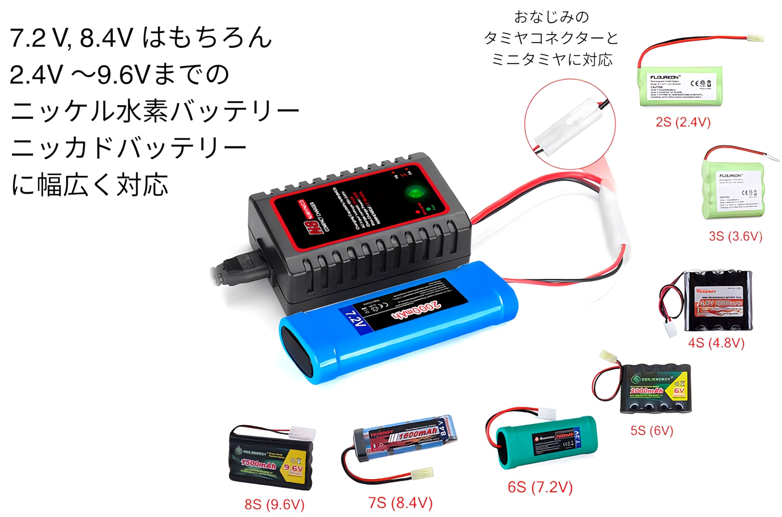 Amazon.co.jp: ニッケル水素バッテリー 充電器 急速 サバゲー RCカー