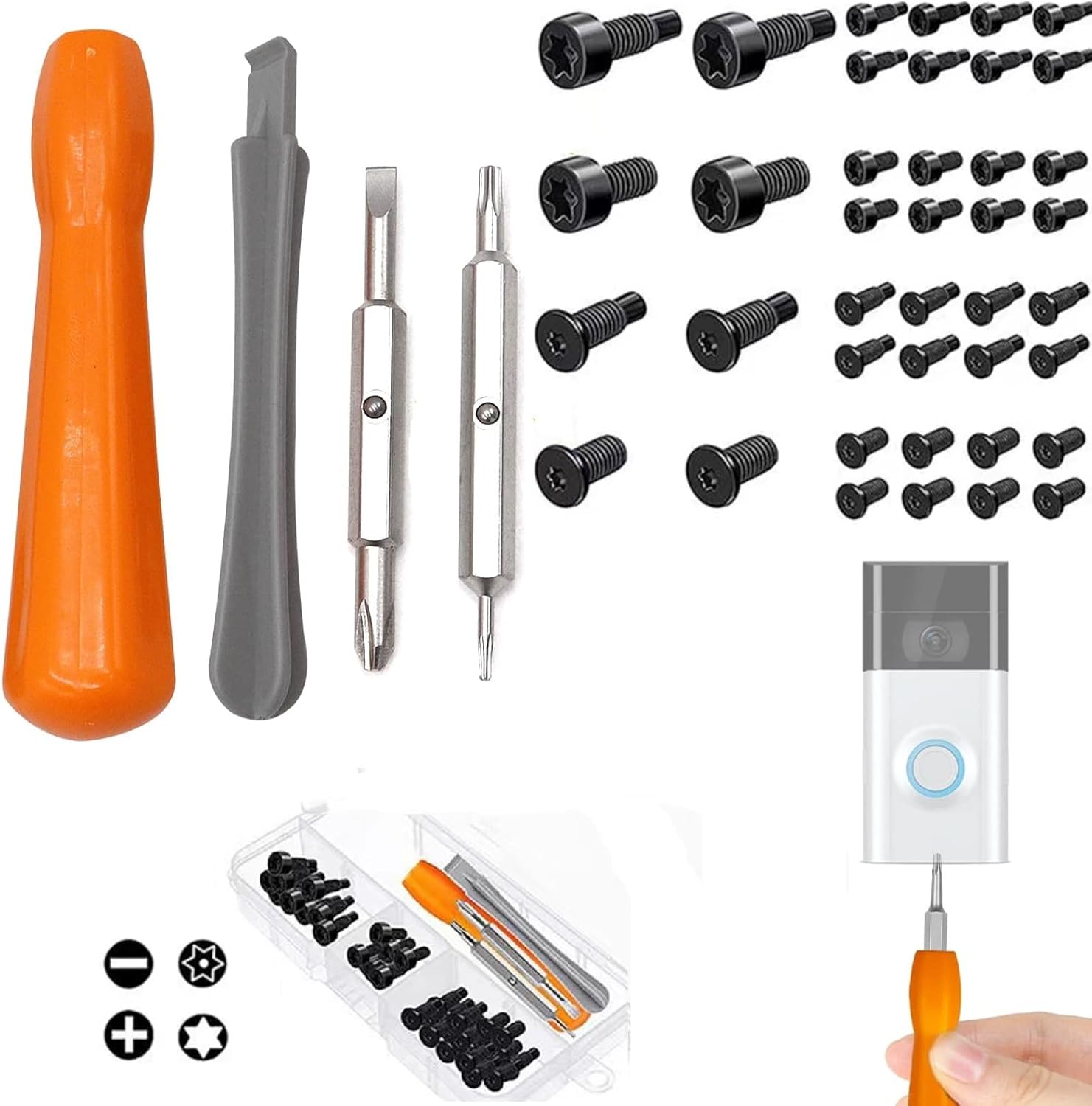 Ring Doorbell Screwdriver Kit and Replacement Security Screws, 4pcs