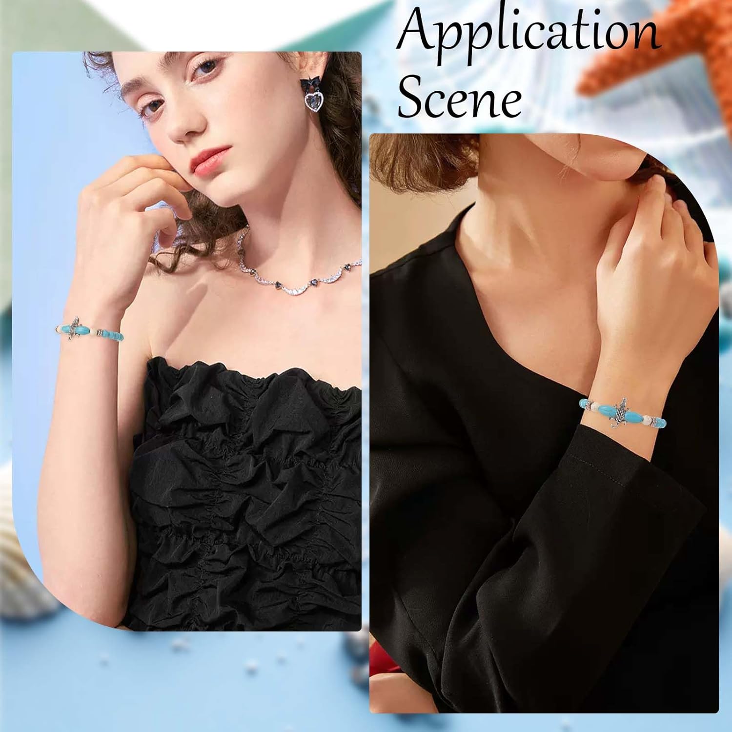 SUNNYCLUE 1 Box 30PCS Animal Spacer Beads Alligator Beads Bulk Crocodile Animal Silver Charms 3D Lucky Tibetan Metal European Alloy Large Hole Spacers for Jewelry Making Beading Kit Bracelets Supplies - Image 5