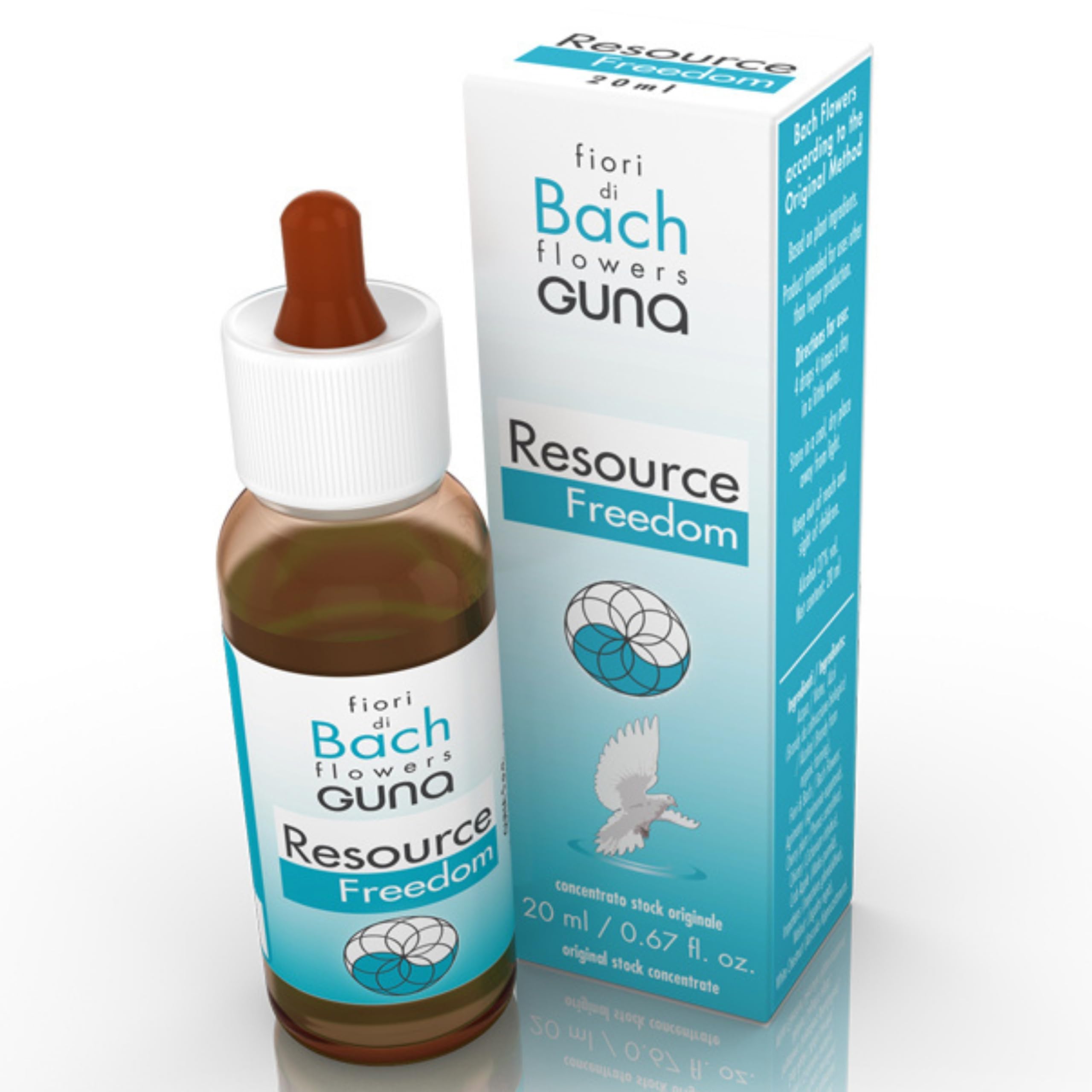 GUNA - Resource Freedom Fiori di Bach per Libertà e Positività - Gocce Orali - 20ml