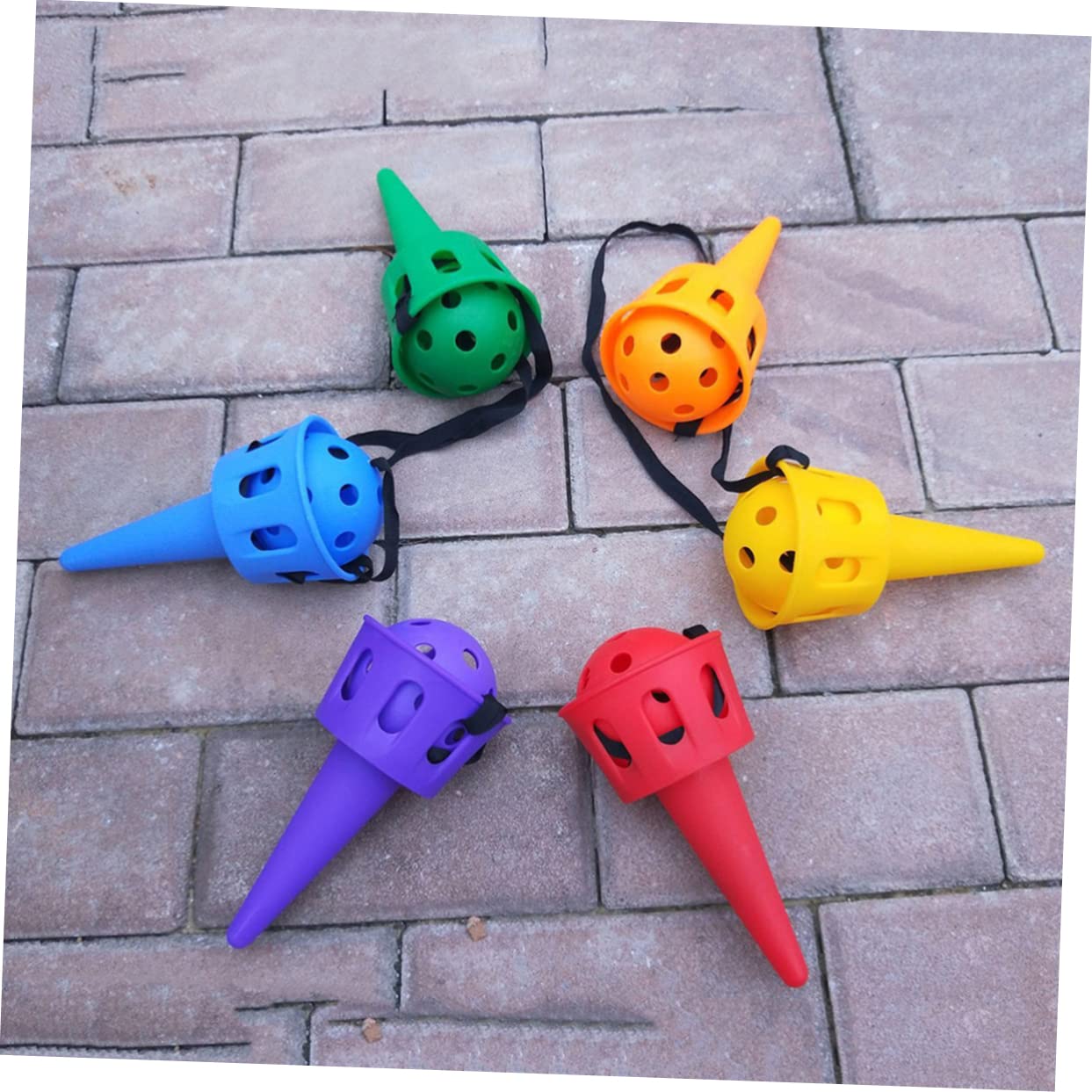 BESPORTBLE Ball Catch Game Set 2 Scoop Balls Boys and Girls' Outdoor Play Indoor Games Safe High Density Plastic for Boys and Girls