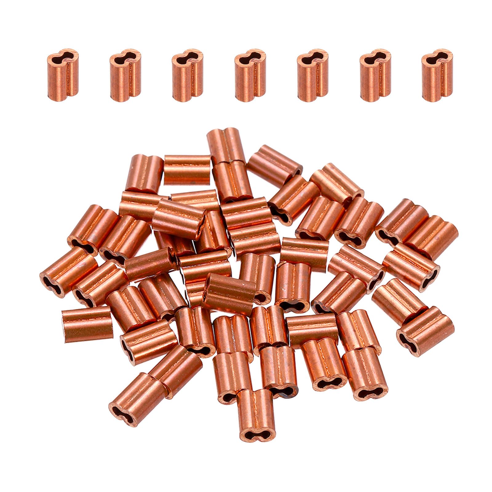 Manchon à sertir en cuivre de 1,2 mm lot de 100 bagues ovales duplex pour câble