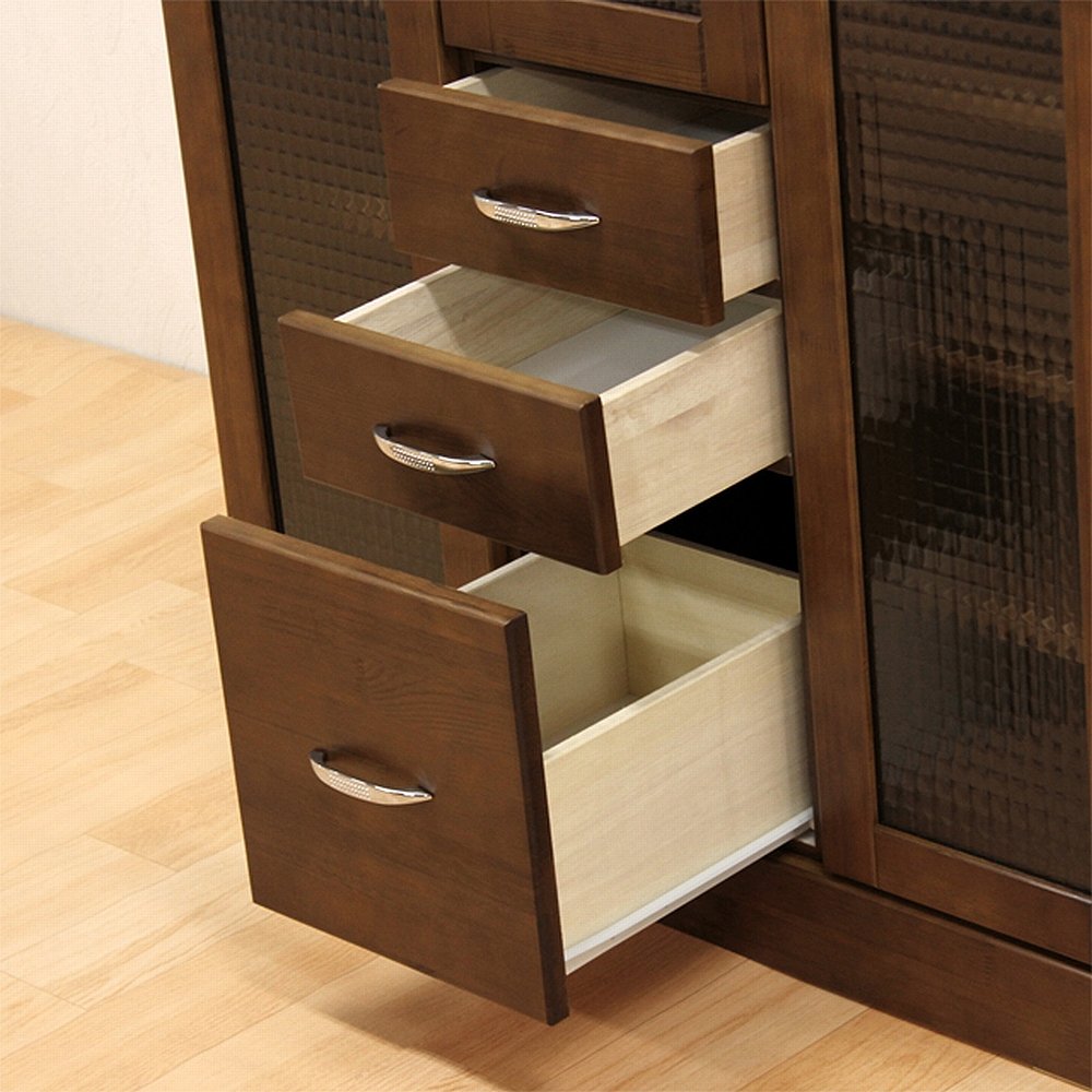 ブラウン木製キャビネット 90cm 楽天市場】【日本製 完成品】北欧 木製