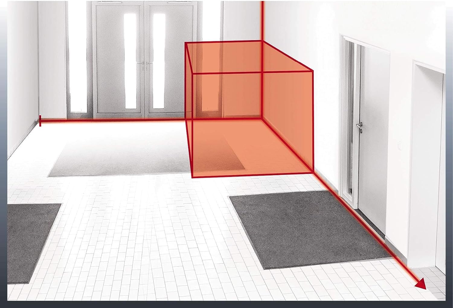 Einhell Distanciómetro láser TE-LD 60 (rango de medición 0,05-60 m, medición de distancias, áreas y volúmenes con sumas y restas, documentación vía app, seguridad, Pitágoras, función de replanteo)