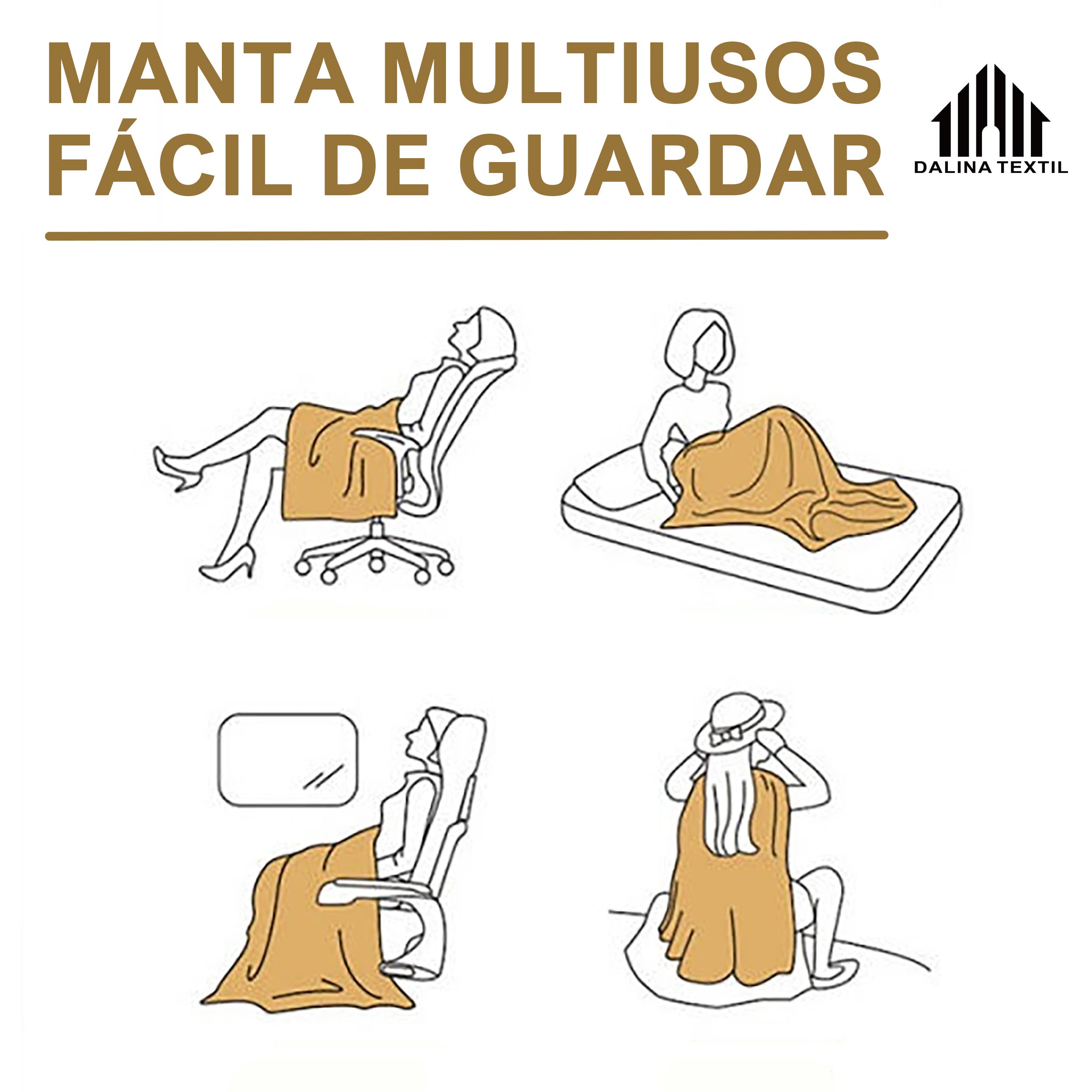 DALINA TEXTIL S.L Manta de Franela y Borreguito Suave 220x240 cm | Gruesa para Sofá Cama Invierno | Reversible y Abrigada | Gris Oscuro