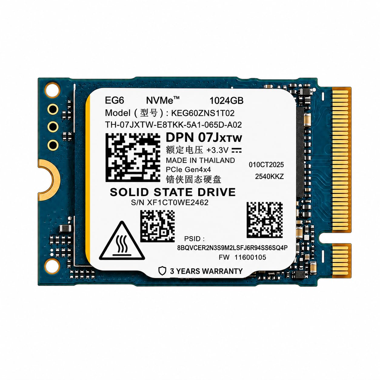 Amazon.in: Buy 1TB M.2 NVMe SSD EG6 (OEM) Compatible with KIOXIA
