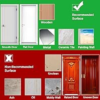 Vista 4 de ChezMax Calcomanías para puerta, calcomanías 3D para puerta, murales de puerta para despegar y pegar, papel tapiz de vinilo decorativo extraíble