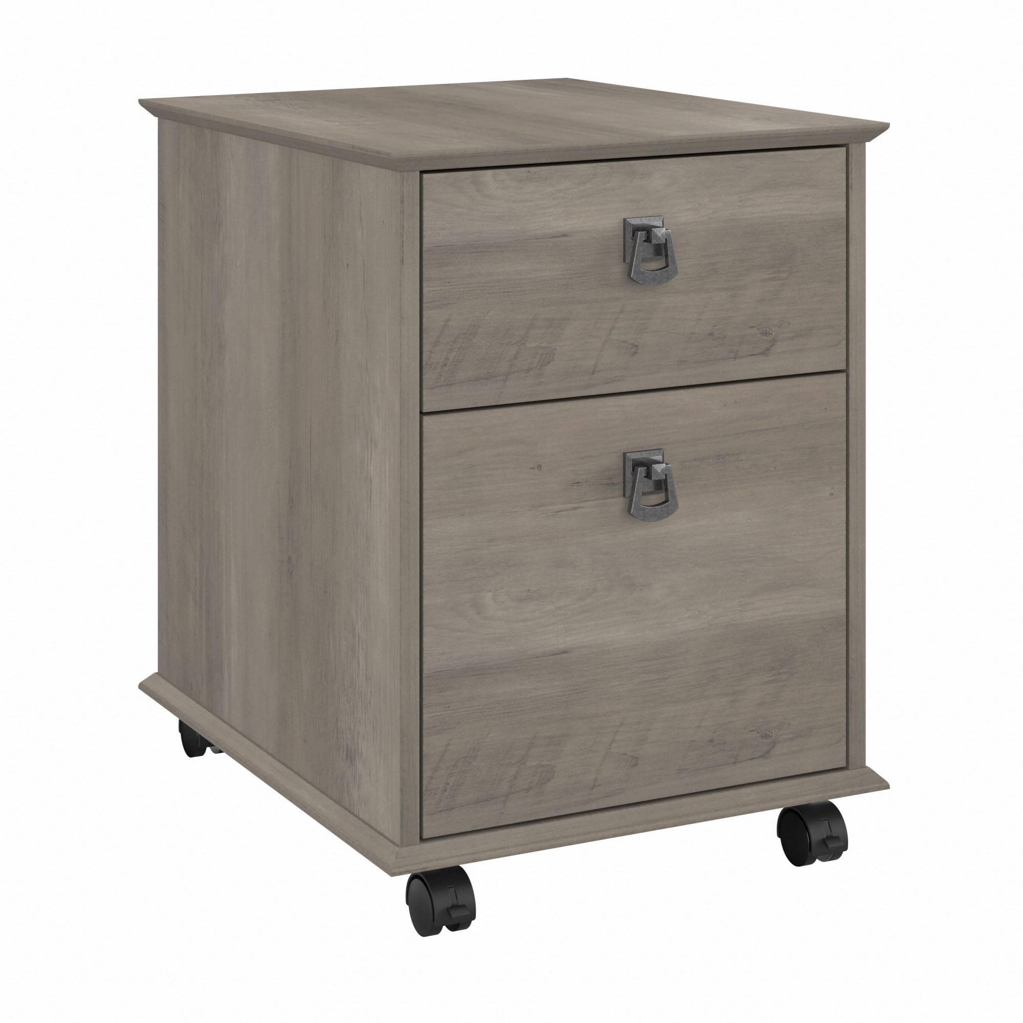 Bush Furniture Homestead Farmhouse Mobile File Cabinet, Letter / A4, Driftwood Gray