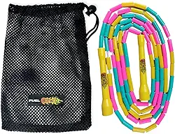 Corda Pular Segmentada Crossover Beaded Rope Freestyle Ajustável Candy