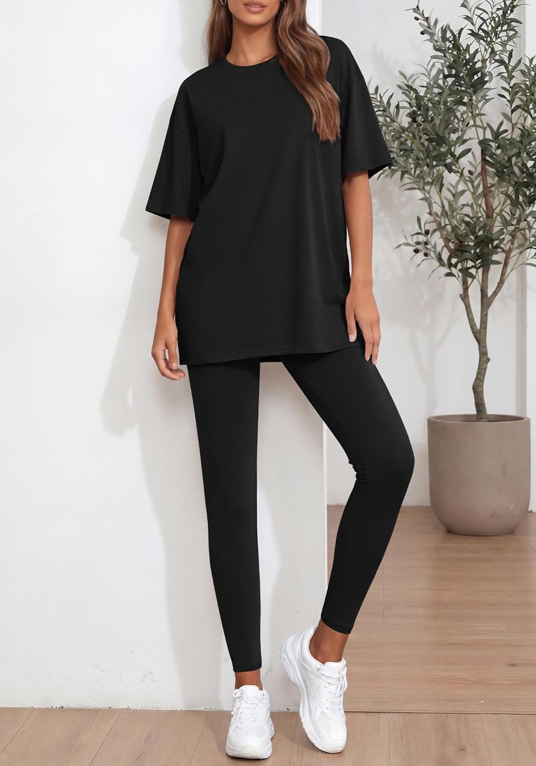 BTFBM Two Piece Lounge Set Women 2026 Spring Casual Oversized Shirts Leggings Matching Workout Airport Travel Outfits - Image 4