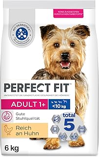 Perfect Fit Adult 1+ Trockenfutter für kleine Hunde (<10kg), 6kg (1 Beutel) – Premium Hundefutter trocken reich an Huhn, zur Unterstützung der Vitalität product image