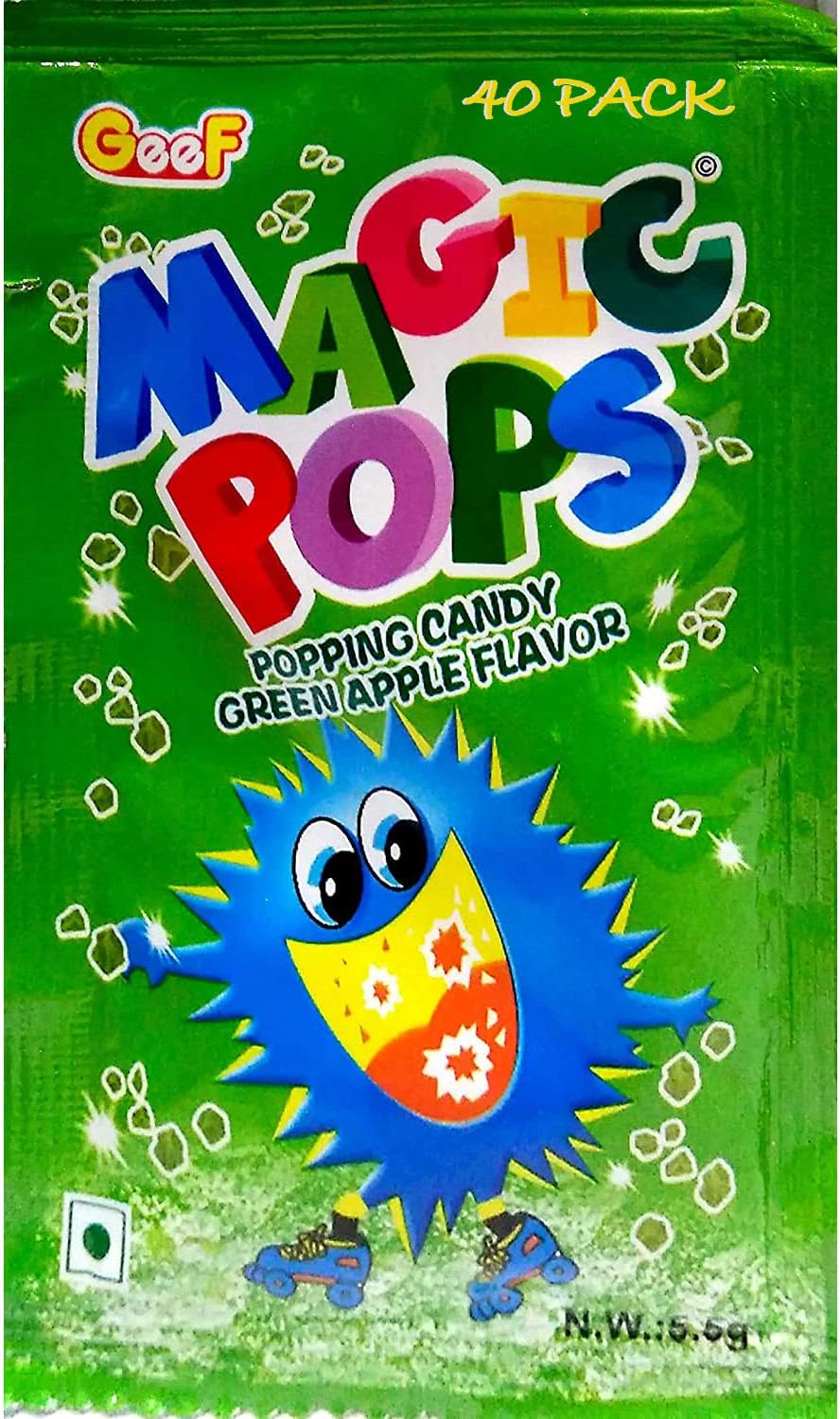 Magic Pops Popping Candy, Apple Flavor, 5 G X 40 Pouches, 200 Gm