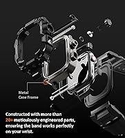 Vista 4 de ULTIMAL Funda resistente con correa para Apple Watch Series 11/10 de 46mm, compatible con Apple Watch, protector con parachoques a prueba de golpes