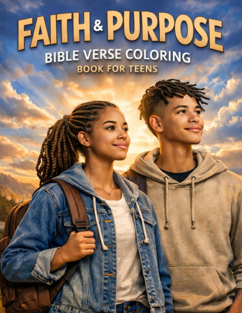 Faith & Purpose Bible Verse Coloring Book for Teens: Book One