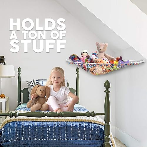 Miniatura 5 de ASBE Hamaca de juguete gigante para animales de peluche, red de animales de peluche o hamaca, red de bolas colgantes, red de muñecas para colgar en