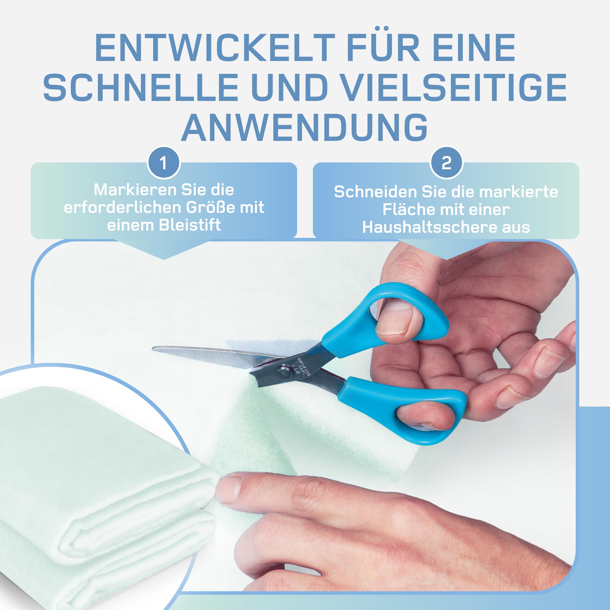 Filter für Dunstabzugshaube 1 * 2 m, G4 Filtermatte Zuschneidbar, Universell Einsetzbarer Luft Filter, Filtervlies Lüftung, Ventilator Filter, Made in EU