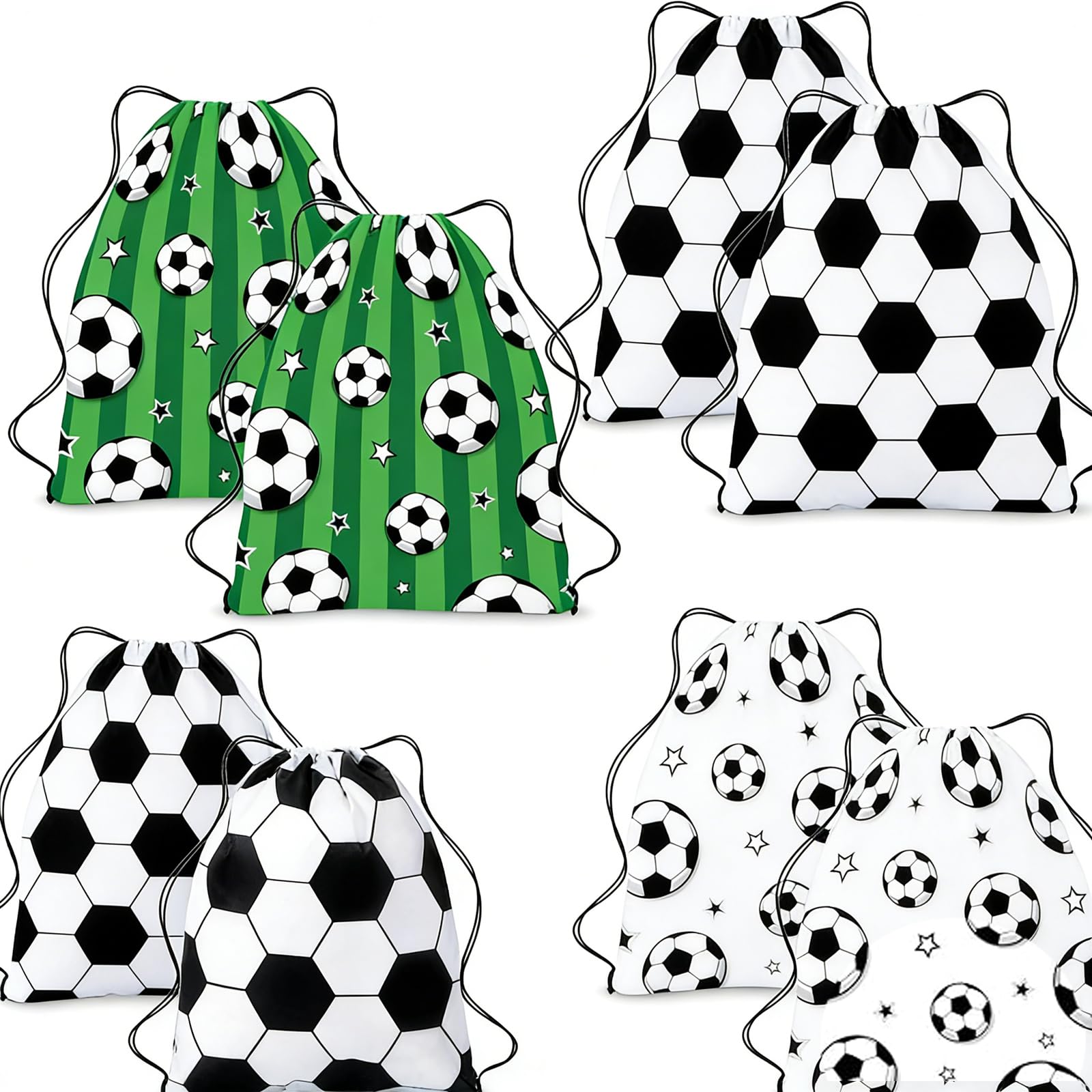 Sacs de Fête de Football 15PCS Sacs à Cordon pour Enfants Cadeau Anniversaire
