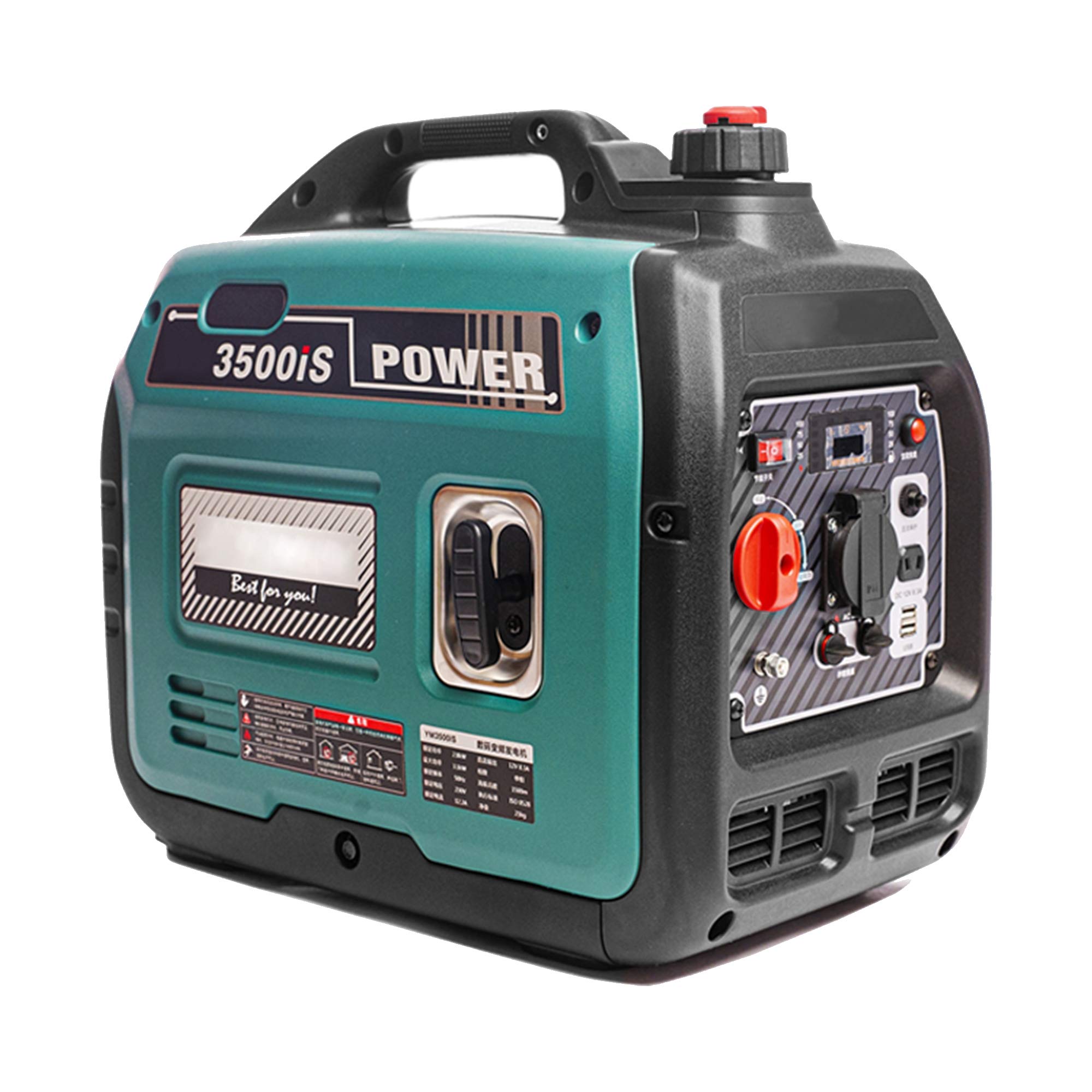 TGHY Inverter Generador de Gasolina de 3100 Vatios Modo Ecológico y Apagado de Combustible Equipo de Energía de Respaldo para RV Camping y Hogar