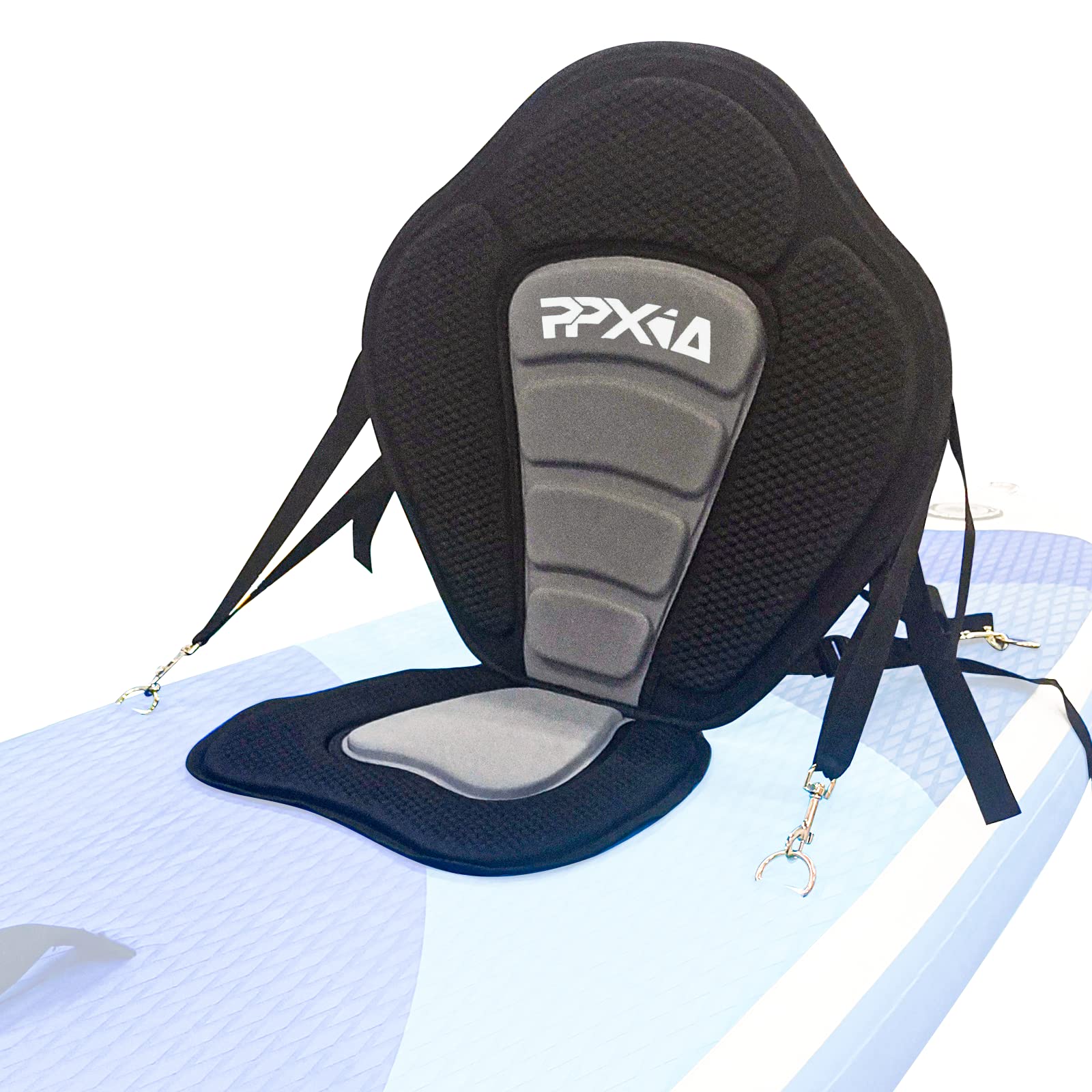 Silla de kayak universal desmontable ajustable - Accesorio para tabla SUP Tabla de pie de paddle board Asiento acolchado 32x38cm, reposabrazos 51x45cm - Compatible con kayak, botes de remo