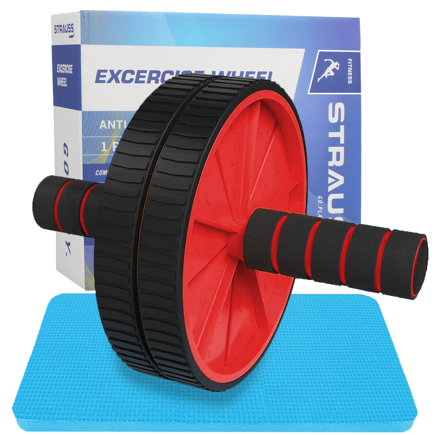 Strauss Double Exercise Wheel, (Red)