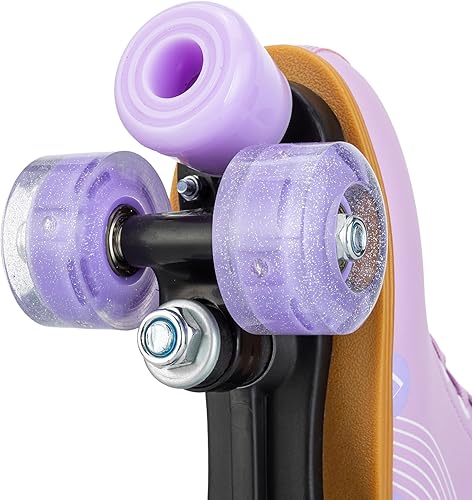 Miniatura 9 de jessie Roller Skates for Girl and Women, PU Leather Light up Kids Roller Skates, Cute Adjustable Four-Wheel Beginner Youth Roller Skates Girls Ages