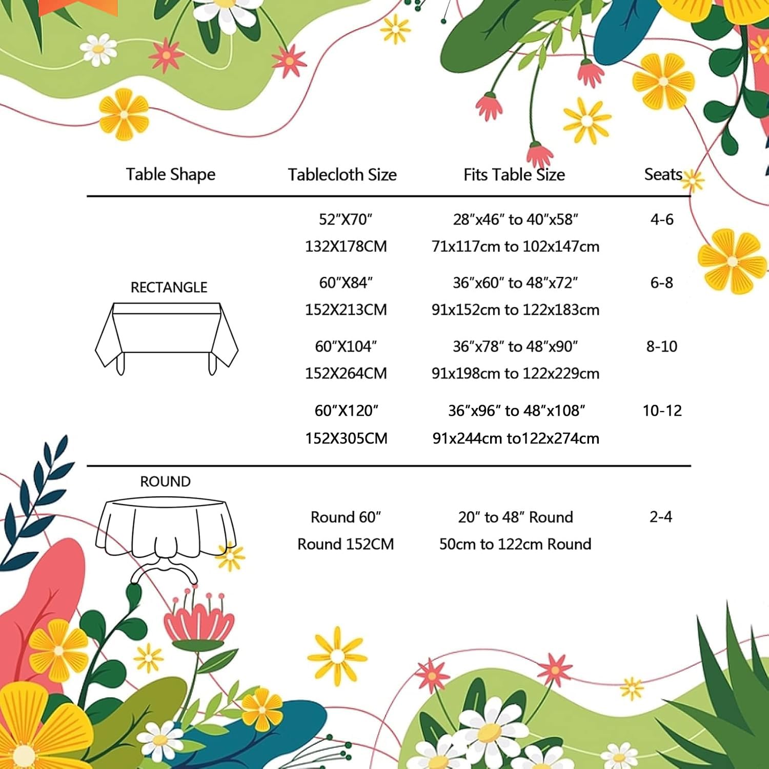 joybest Mantel de Tela Impermeable para Interiores y Exteriores, con Estampado de Cachemira, para Primavera, Verano, Patio, pícnic, Comedor, 60 x 84 Pulgadas, Rectangular/oblongo