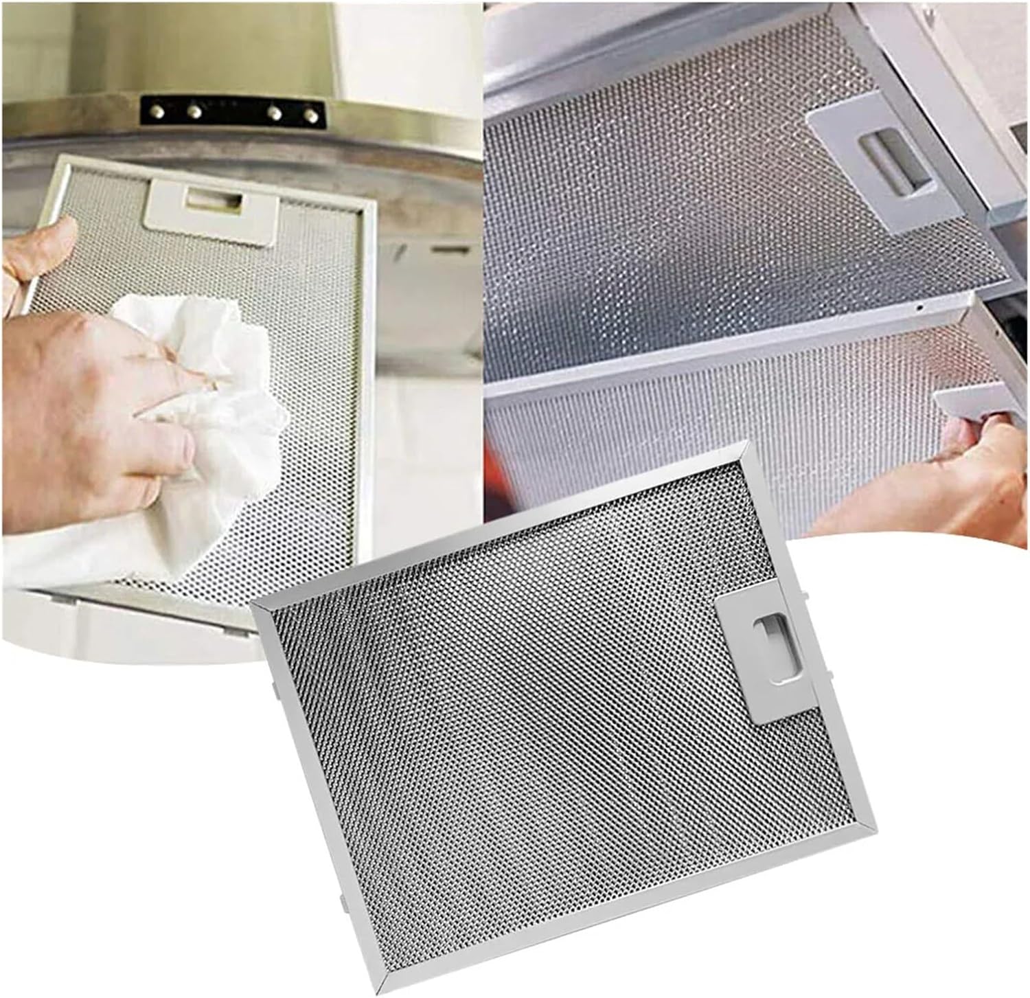 Cooker Hood Filters Metal Mesh Extractor Vent Filter 310X250mm Kitchens Hoods Oil Range Grease Anti-Cotton Parts Anti Grease(1pcs)