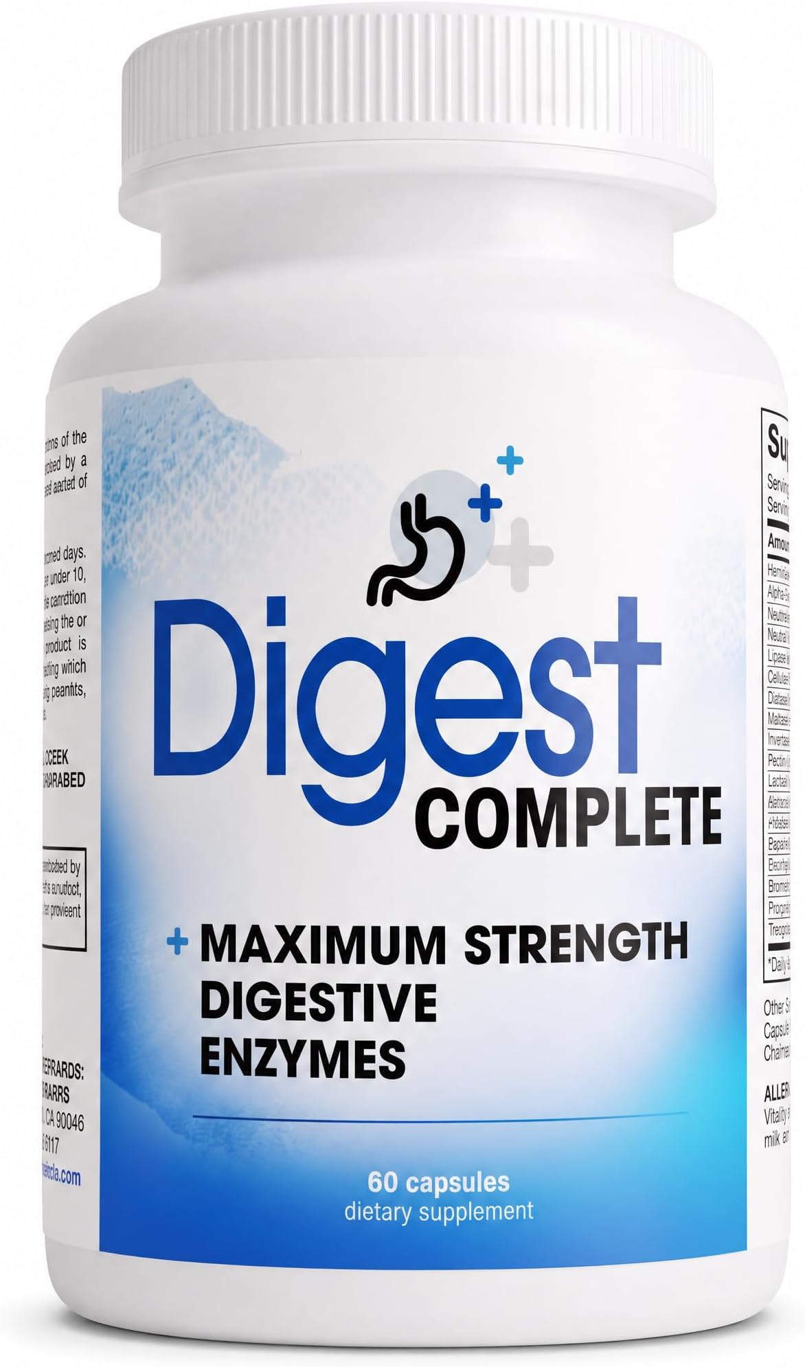 Digest Complete 2-in-1 Probiotic Digestive Enzymes, 60 Capsules