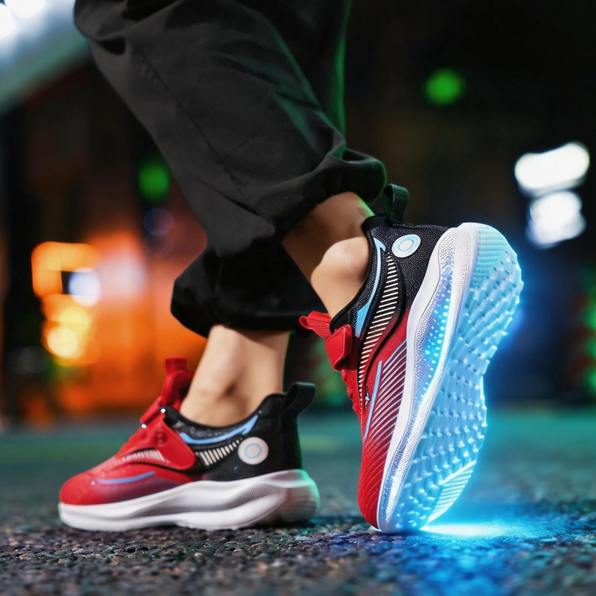 YUNICUS Scarpe da ginnastica per bambini, ricaricabili tramite USB, per ragazzi e ragazze