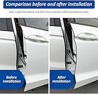 Vista 5 de Protectores de borde de puerta de automóvil de 33 pies, protector de borde de puerta de ajuste universal negro, moldura de goma en forma de U